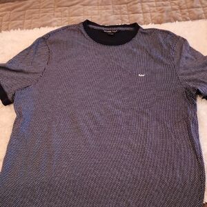 Michael Kors Blue and White Geometric Tee